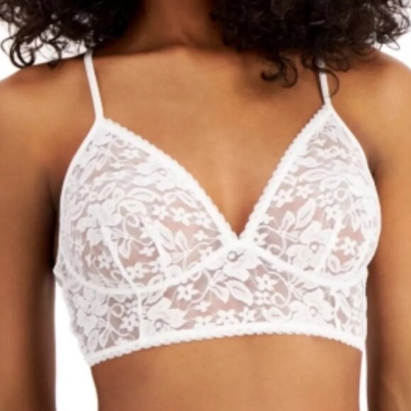 NWTINC Washed White Lace Bralette Size Large - Picture 1 of 8
